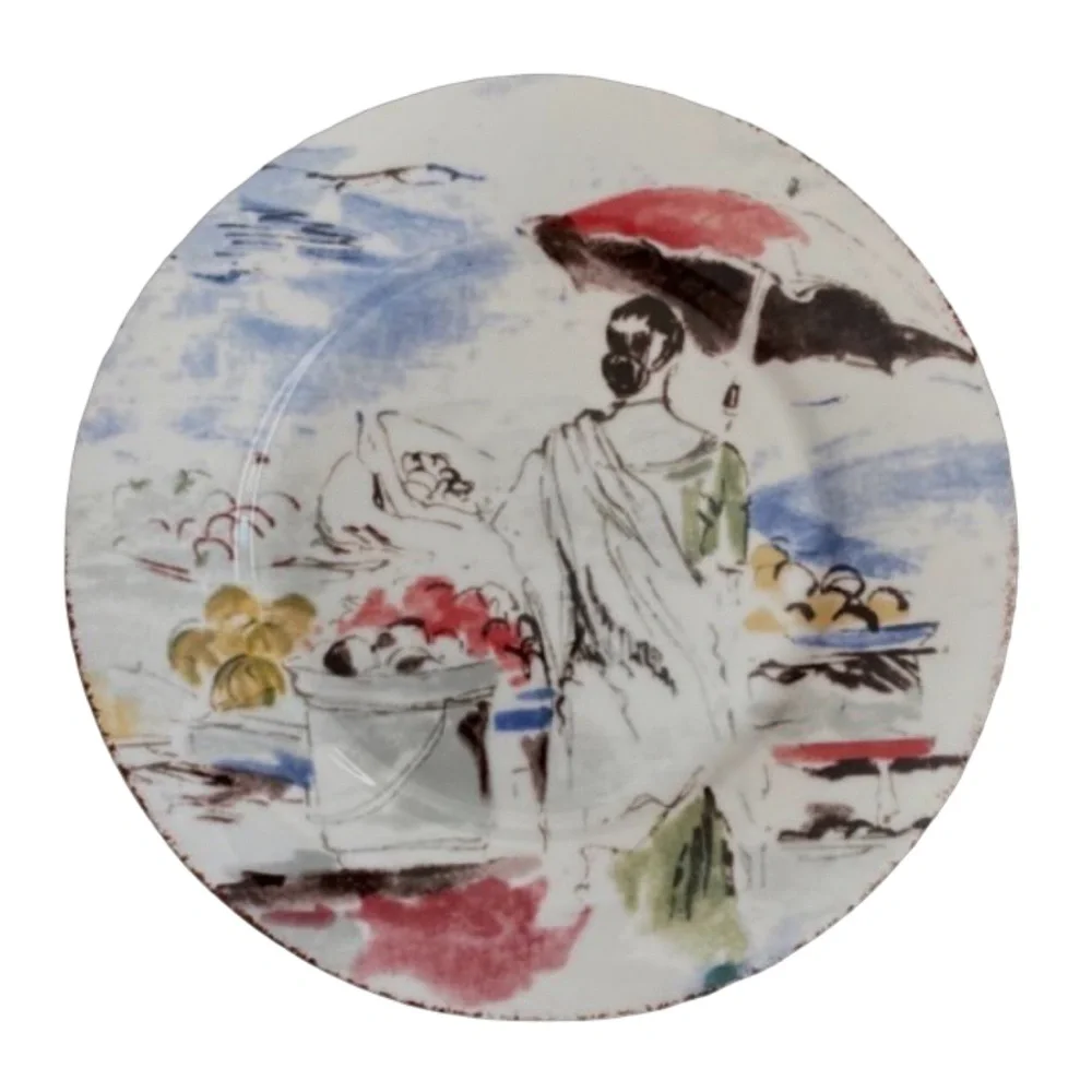 PIER 1 Destination Porcelain Salad Desert Plate 7.5” (set of 4)
